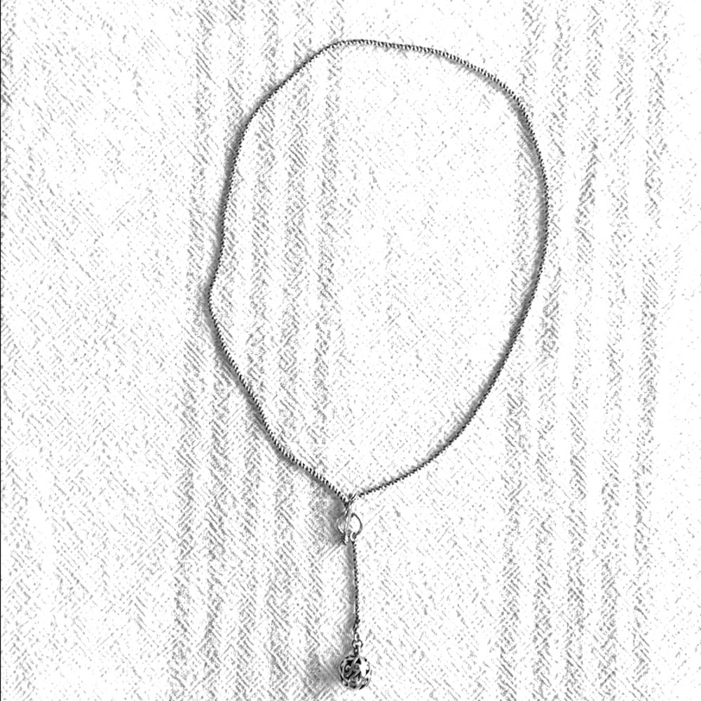 Retired Silpada Lariat Ball Necklace Set N1619